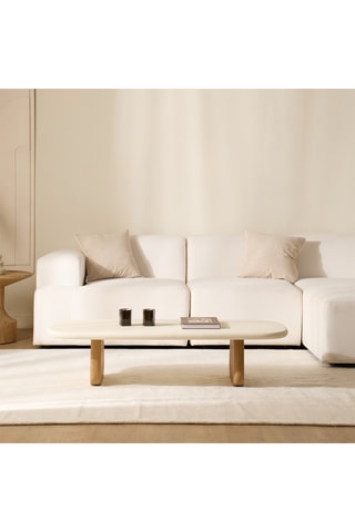 Mesa de centro de madera de Sungkai maciza - 135 x 32 x 56 cm