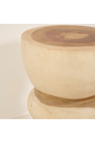 Mesa auxiliar de madera de Trembesí maciza - 35 x 50 cm