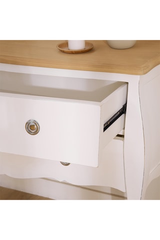 Cómoda 2 cajones de madera de Sungkai - 108 x 82 x 42,5 cm