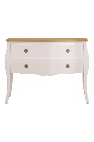 Cómoda 2 cajones de madera de Sungkai - 108 x 82 x 42,5 cm