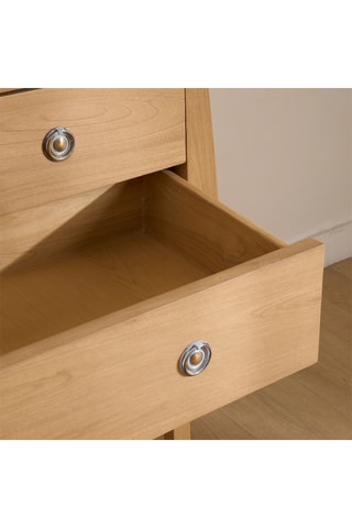 Cómoda 3 cajones de madera de Sungkai - 97,5 x 87,5 x 44 cm