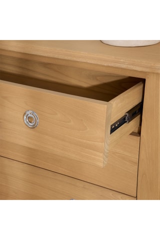 Cómoda 3 cajones de madera de Sungkai - 97,5 x 87,5 x 44 cm