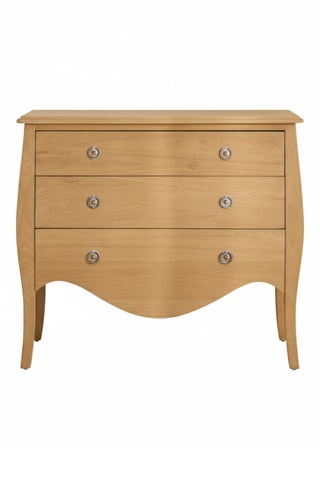 Cómoda 3 cajones de madera de Sungkai - 97,5 x 87,5 x 44 cm