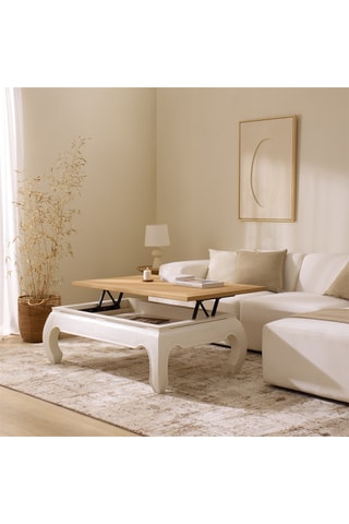 Mesa de centro con arcón de madera de Sungkai - 120,5 x 81 x 43 cm