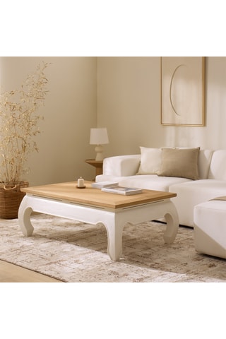 Mesa de centro con arcón de madera de Sungkai - 120,5 x 81 x 43 cm