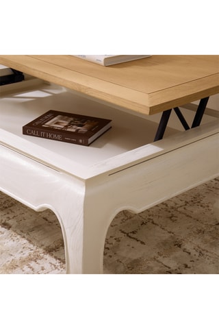 Mesa de centro con arcón de madera de Sungkai - 120,5 x 81 x 43 cm