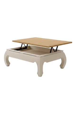 Mesa de centro con arcón de madera de Sungkai - 120,5 x 81 x 43 cm