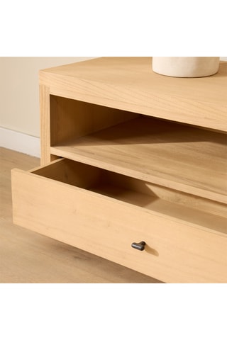 Mueble de TV de 2 puertas de madera de Sungkai - 180 x 47,5 x 44 cm