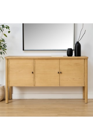 Aparador de 3 puertas de madera de Sungkai - 150 x 84 x 42 cm