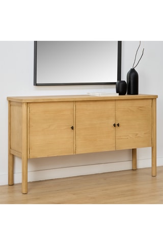 Aparador de 3 puertas de madera de Sungkai - 150 x 84 x 42 cm