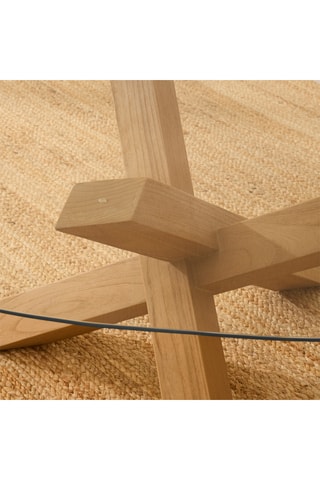 Mesa de madera de Sungkai - 128 x 41,5 x 97 cm