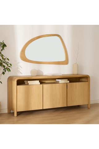 Aparador de 3 puertas de madera de Sungkai - 180 x 75 x 42 cm