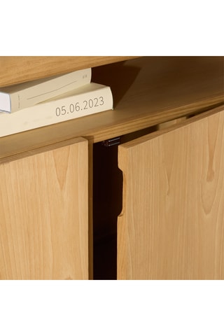 Aparador de 3 puertas de madera de Sungkai - 180 x 75 x 42 cm