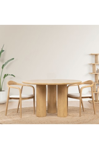 Mesa de madera de Sungkai - 130 x 75 x 130 cm