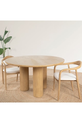 Mesa de madera de Sungkai - 130 x 75 x 130 cm