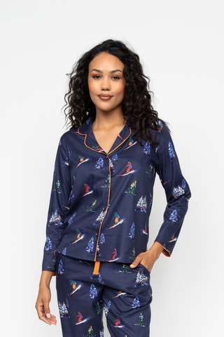 Pyjamablouse Alpes - Marineblauw