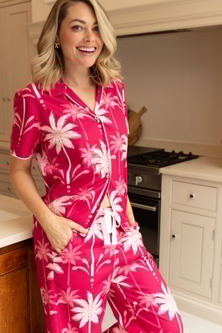 Pyjamablouse Kayla - Bordeauxrood