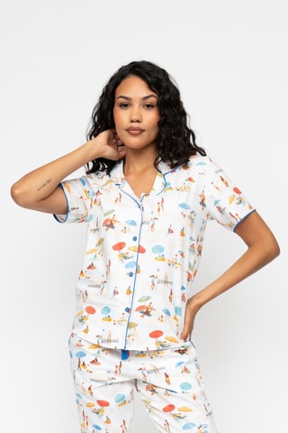 Pyjamablouse Sandy - Wit