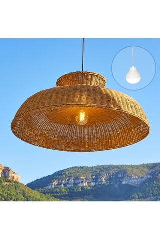 Lampadario LED in rattan Darma - Neutro
