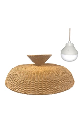Lampadario LED in rattan Darma - Neutro