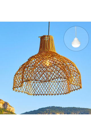 Lampadario LED in rattan Aria - Neutro