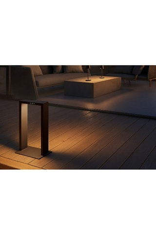 Palo a energia solare in alluminio AXIS MINI Nero H40cm