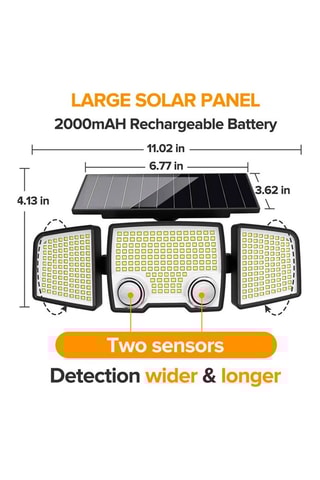 2 proiettori a energia solare LED Raylite - Nero