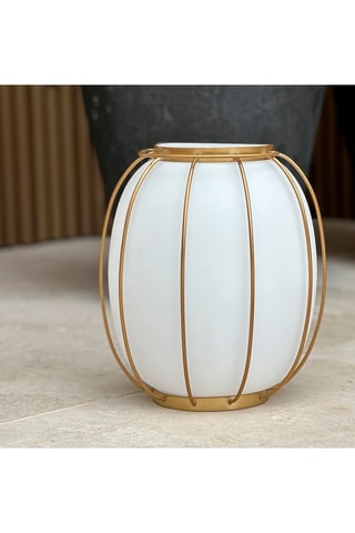 Lanterna LED Tulum - Bianco e dorato