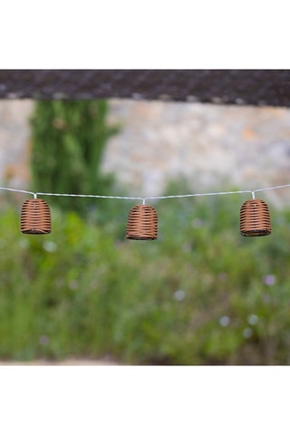 Decorazione a energia solare LED Formentera in poli rattan - 3,8 m