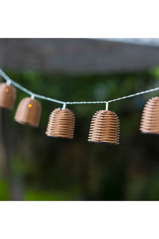 Decorazione a energia solare LED Formentera in poli rattan - 3,8 m