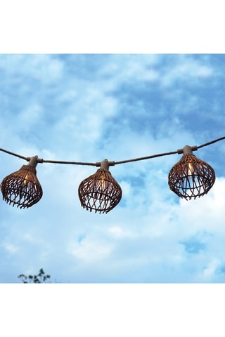 Decorazione ibrida LED in rattan Rotilia - Neutro 