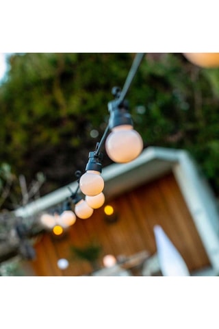 Decorazione a energia solare LED Party milky solar 10 LED - 5,7 m