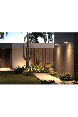 Applique solare in alluminio KEOPE WALL Nero H14cm