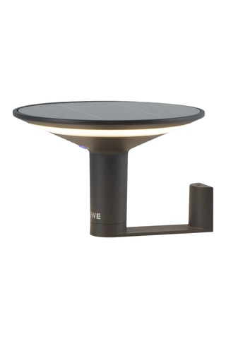 Applique solare in alluminio KEOPE WALL Nero H14cm