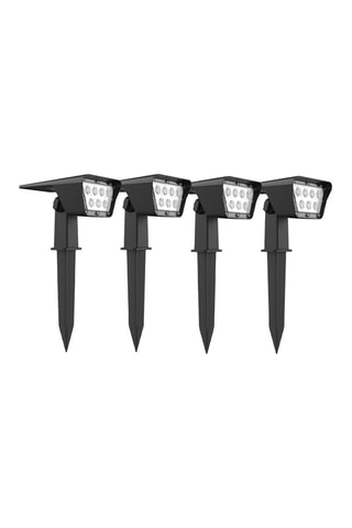 4 faretti a energia solare LED Curtis - Nero