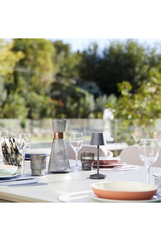 Lampada su piede LED ricaricabile Emily Antracite