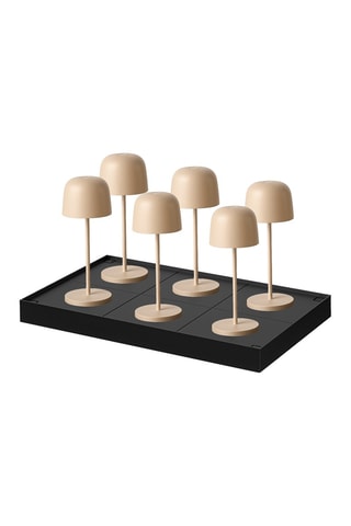 6 lampade da tavolo LED senza cavo Sophia - Crema 