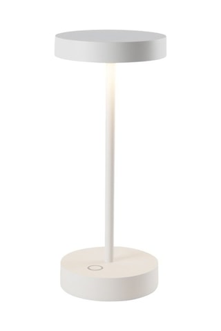 Lampada da tavolo senza cavo alluminio SANDY MINI Bianco H25