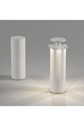 Lampada da tavolo senza cavo alluminio FIREWORK Bianco H24