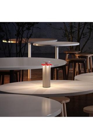 Lampada da tavolo senza cavo alluminio FIREWORK Rosso H24