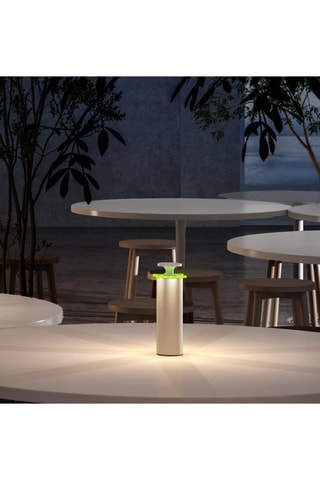 Lampada da tavolo senza cavo alluminio FIREWORK Verde H24