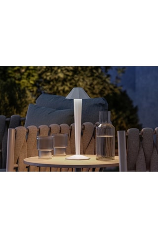 Lampada da tavolo senza cavo in alluminio KRYPTON Bianco H35cm