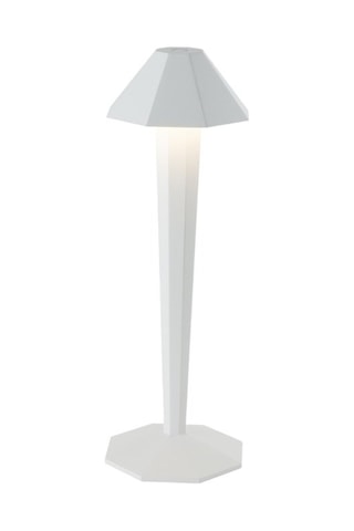 Lampada da tavolo senza cavo in alluminio KRYPTON Bianco H35cm