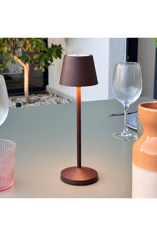 Lampada da tavolo senza cavo EMILY Ruggine H25cm