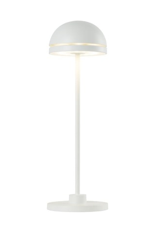 Lampada da tavolo touch alluminio LED DUPLO CUP Bianco H26cm