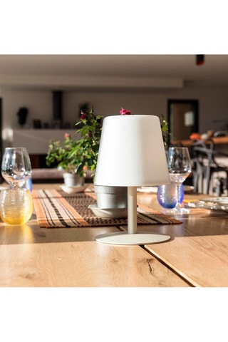 Lampada da tavolo LED Standy - Bianco ed ecrù