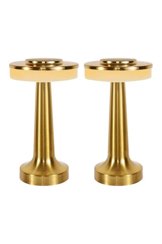 2 lampade da tavolo LED Chicglow - Dorato