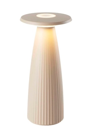 Lampada da tavolo senza cavo vaso FLORA Sabbia H20cm