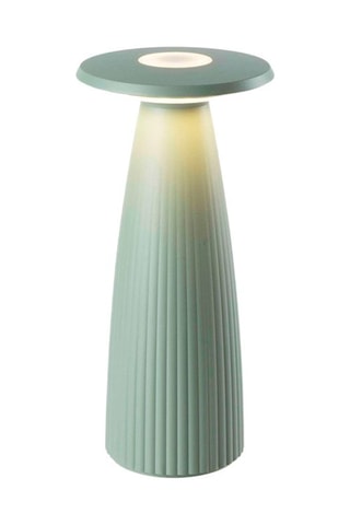 Lampada da tavolo senza cavo vaso FLORA Verde H20cm