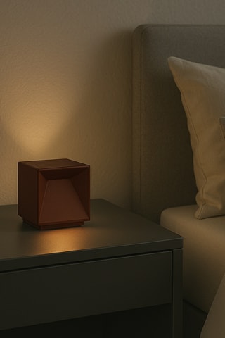 Lampada da tavolo LED senza cavo Cubox - Rosso mattone - 2 W
